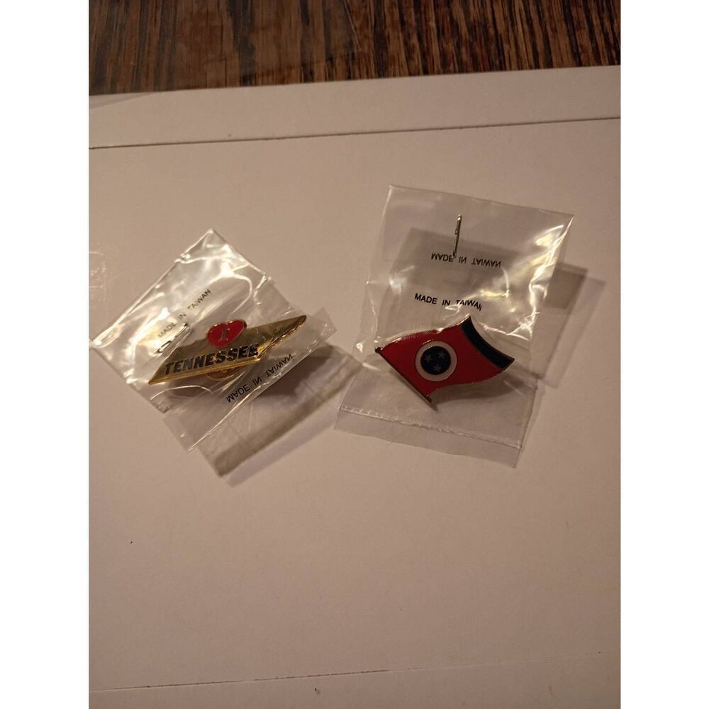 Tennessee State Pin Lot Enamel Hat Lapel Pins Souvenir Set 2pc NEW
